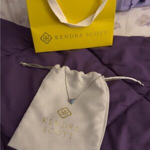 Kendra Scott Framed Ari Heart Silver Short Pendant Necklace